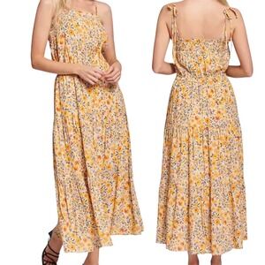 Lost + Wander Women's Maxi‎ Dress Floral Print Adjustable Straps Sundress Size L